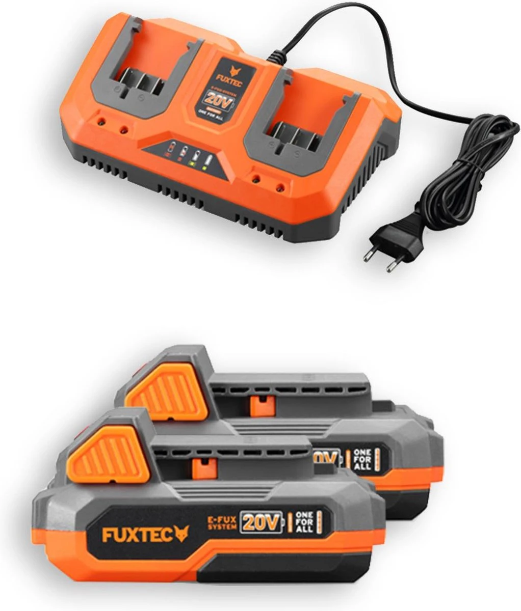 FUXTEC Grasmaaier Accu 40V (2x 20V) - Set Met Batterij (2x 2Ah) En Lader (2.4A Dubbellader) 9 FUXTEC Grasmaaier Accu 40V (2x 20V) - Set Met Batterij (2x 2Ah) En Lader (2.4A Dubbellader) - Image 9