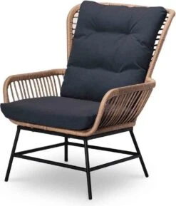 BUITEN Living Dex Wicker Loungestoel Tuin | Wicker + Aluminium | Bamboe Antraciet -Tuin Verkoop 1025x1200 2