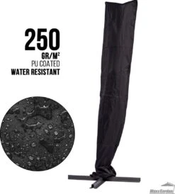 MaxxGarden Parasolhoes - Afdekhoes Voor Zweefparasol - Beschermhoes - 200-400 Cm - Met Rits En Trekkoord - Zwart -Tuin Verkoop 1081x1200