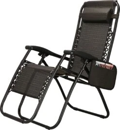 Springos Tuinstoel | Ligstoel | Opvouwbaar | Verstelbaar | Ergonomische Hoofdsteun | Bruin / Zwart -Tuin Verkoop 1107x1200