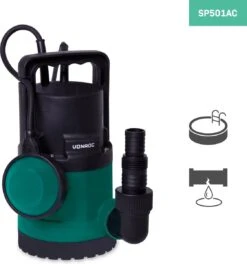 VONROC Dompelpomp/Waterpomp 300W - 6500l/h - Voor Schoon En Licht Vervuild Water - Met Vlotter 10 VONROC Dompelpomp/Waterpomp 300W - 6500l/h - Voor Schoon En Licht Vervuild Water - Met Vlotter -Tuin Verkoop 1123x1200