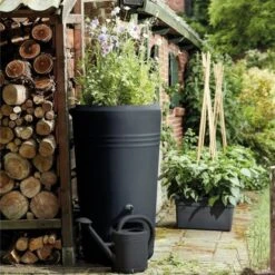 Elho Green Basics Regenton - Regenton - Living Black - Buiten - 200 Liter -Tuin Verkoop 1198x1200