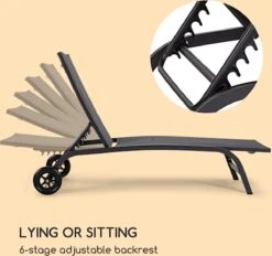 Blumfeldt Limala Tuinstoel - Ligstoel - Relaxstoel - Rugleuning In 6 Standen Verstelbaar - 2 Vielen - Draagkracht: Max. 150 Kg -Tuin Verkoop 1200x1129