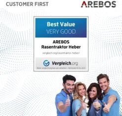 AREBOS Zitmaaierkrik Zitmaaier Kriksysteem Krik Hijstoestel Reinigingshulp 400kg -Tuin Verkoop 1200x1135