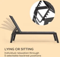 Blumfeldt Renazzo Lounge Ligstoel - Ligbed Voor De Tuin - Aluminium Tuinstoel - 6 Standen - Waterafstotend - Bekleding Van 70 % Pvc En 30 % Polyetheen - Zwart 15 Blumfeldt Renazzo Lounge Ligstoel - Ligbed Voor De Tuin - Aluminium Tuinstoel - 6 Standen - Waterafstotend - Bekleding Van 70 % Pvc En 30 % Polyetheen - Zwart -Tuin Verkoop 1200x1157