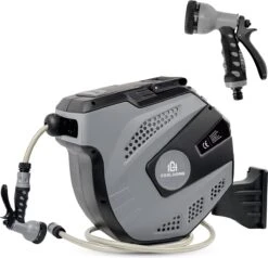 CoolHome Wandslangenbox 15 Meter + 1,5 Meter - Tuinslang Met Haspel- Slangenhouder 180° Draaibaar - Tuinslanghaspel Zwart - Grijs -Tuin Verkoop 1200x1158 2