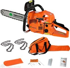 TIMBERPRO - Kettingzaag - 62 Cc - Benzine - Zwaardlengte 50 Cm - Met Transportzak - Met 2e Ketting 13 TIMBERPRO - Kettingzaag - 62 Cc - Benzine - Zwaardlengte 50 Cm - Met Transportzak - Met 2e Ketting -Tuin Verkoop 1200x1165