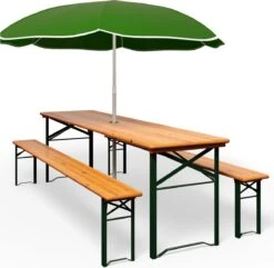 Casaria Tuinset Hout – 2 Banken 1Tafel Inklapbaar - 170x46x75cm -Tuin Verkoop 1200x1170 2