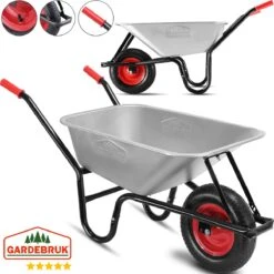Gardebruk Kruiwagen 100L - Luchtband - 250kg Draagkracht Zilver -Tuin Verkoop 1200x1200 14