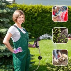 Buxibo - Wandslangenbox 20 Meter + 2 Meter - Tuinslang Met Haspel - 9 Sproei Standen - Slangenhouder 180° Draaibaar - Tuinslanghaspel Zwart+ Gratis Sproeier - Zwart -Tuin Verkoop 1200x1200 155