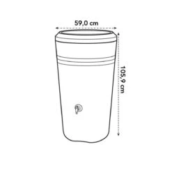 Elho Green Basics Regenton - Regenton - Living Black - Buiten - 200 Liter -Tuin Verkoop 1200x1200 185