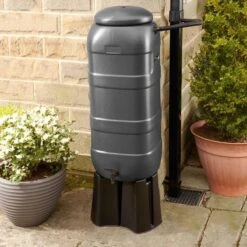 Luxe Voordeelset 100L Antraciet Rainsaver Regenton + Kraan + Voet + Vulautomaat| Muurmodel 9 Luxe Voordeelset 100L Antraciet Rainsaver Regenton + Kraan + Voet + Vulautomaat| Muurmodel -Tuin Verkoop 1200x1200 268
