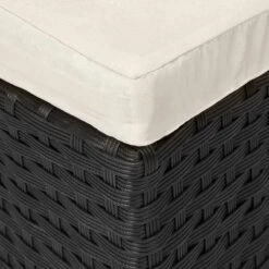 Casaria Polyrattan Zonne-Eiland Ø185cm – Incl. Kussens - Zwart Crème -Tuin Verkoop 1200x1200 278