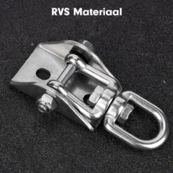 Luxe Ophangsysteem - 180° Schommelen, 360° Roteerbaar - Plafondhaak - Ophanghaak - Hangstoel Buiten - Hangstoel Binnen – Schommelstoel - Schommel - Bokszakken - RVS - Nederlandse Handleiding - -Tuin Verkoop 1200x1200 303