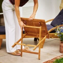 Merkloos EezyLife Houten Bijzettafel - 46x46x46cm - Acacia Hout - Tuintafel -Tuin Verkoop 1200x1200 347