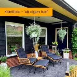 BUITEN Living Dex Wicker Loungestoel Tuin | Wicker + Aluminium | Bamboe Antraciet -Tuin Verkoop 1200x1200 368