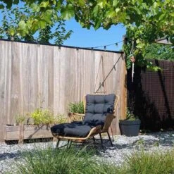 BUITEN Living Dex Wicker Loungestoel Tuin | Wicker + Aluminium | Bamboe Antraciet -Tuin Verkoop 1200x1200 370
