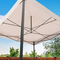 LifeGoods Partytent - 3x3 M - Zijwanden - Easy Up - Opvouwbaar - Waterdicht - Draagtas Met Wieltjes - Beige -Tuin Verkoop 1200x1200 397
