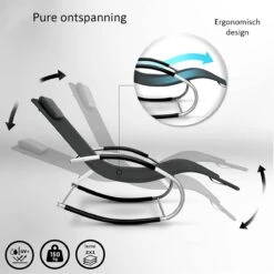 Sens Design Zonnebed - Ligbed - Weerbestendig - Antraciet -Tuin Verkoop 1200x1200 498