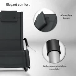 Sens Design Zonnebed - Ligbed - Weerbestendig - Antraciet -Tuin Verkoop 1200x1200 499