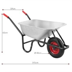 Gardebruk Kruiwagen 100L - Luchtband - 250kg Draagkracht Zilver -Tuin Verkoop 1200x1200 8
