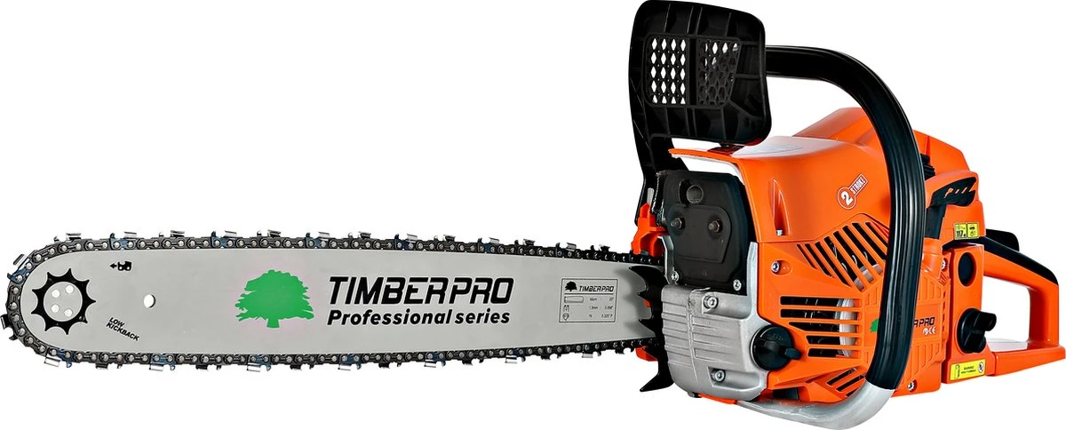 TIMBERPRO - Kettingzaag – Benzine - 62 Cc - Zwaardlengte 50 Cm - Transportzak - 2e Ketting 6 TIMBERPRO - Kettingzaag – Benzine - 62 Cc - Zwaardlengte 50 Cm - Transportzak - 2e Ketting - Image 6