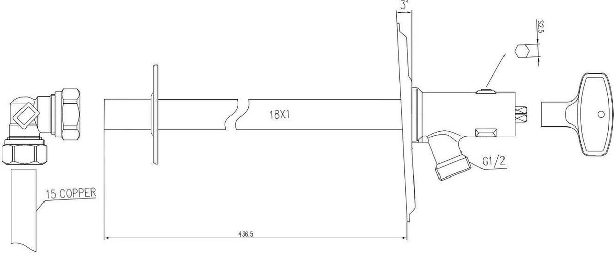 Riko Vorstbestendige Gevelkraancombinatie 15X3/4 3 Riko Vorstbestendige Gevelkraancombinatie 15X3/4 - Image 3