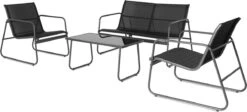 909 Outdoor Tuinset Camilla - 4-delig - Dubbele Zitbank - 2 Stoelen - Tafel - Stalenframe -Tuin Verkoop 1200x542