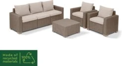Allibert California Loungeset - 5 Personen - Cappuccino -Tuin Verkoop 1200x648