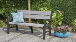 Keter Montero Tuinbank - 3-personen - 150x62,5x89cm – Grafiet -Tuin Verkoop 1200x675 16
