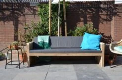 Wood4you - Tuinbank - Ameland - 'Doe Het Zelf' Bouwpakket Steigerhout 152Lx72Hx57D Cm - Incl Kussen -Tuin Verkoop 1200x794 2
