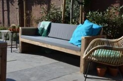 Wood4you - Tuinbank - Ameland - 'Doe Het Zelf' Bouwpakket Steigerhout 152Lx72Hx57D Cm - Incl Kussen -Tuin Verkoop 1200x794 3