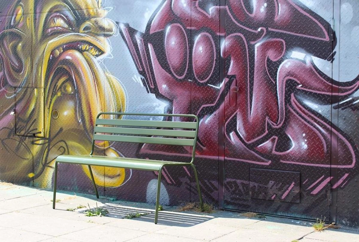 MaximaVida Metalen Tuinbank Max 120 Cm Olijfgroen 6 MaximaVida Metalen Tuinbank Max 120 Cm Olijfgroen - Image 6