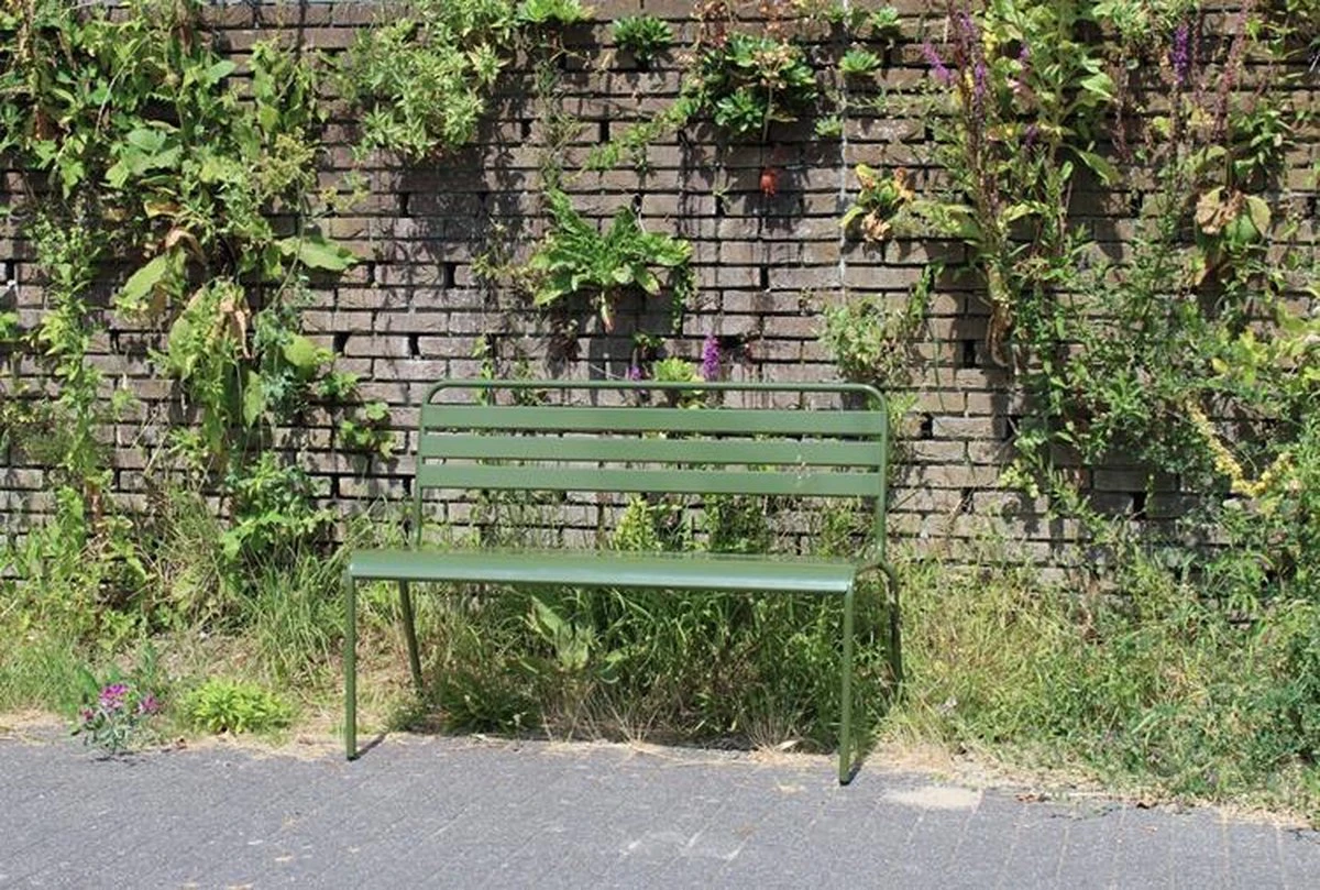 MaximaVida Metalen Tuinbank Max 120 Cm Olijfgroen 7 MaximaVida Metalen Tuinbank Max 120 Cm Olijfgroen - Image 7