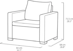 Allibert California Loungeset - 5 Personen - Cappuccino -Tuin Verkoop 1200x847 4