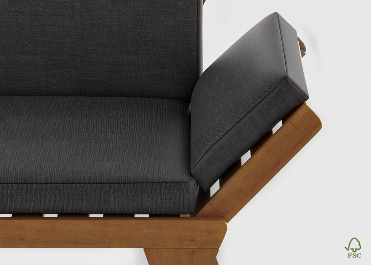 Loungebank Tuin FSC Antraciet – Makkelijk Verstelbaar Lounge Bank Balkon – Tuinbank Lounge Hardhout FSC – Perfecthomeshop 4 Loungebank Tuin FSC Antraciet – Makkelijk Verstelbaar Lounge Bank Balkon – Tuinbank Lounge Hardhout FSC – Perfecthomeshop - Image 4