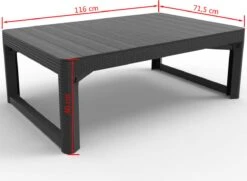 Allibert Lyon Tuintafel - 116x71,5x66/40 Cm - Grafiet -Tuin Verkoop 1200x881 1