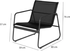 909 Outdoor Tuinset Camilla - 4-delig - Dubbele Zitbank - 2 Stoelen - Tafel - Stalenframe -Tuin Verkoop 1200x882