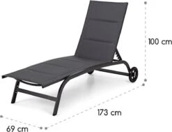 Blumfeldt Limala Tuinstoel - Ligstoel - Relaxstoel - Rugleuning In 6 Standen Verstelbaar - 2 Vielen - Draagkracht: Max. 150 Kg -Tuin Verkoop 1200x918 1