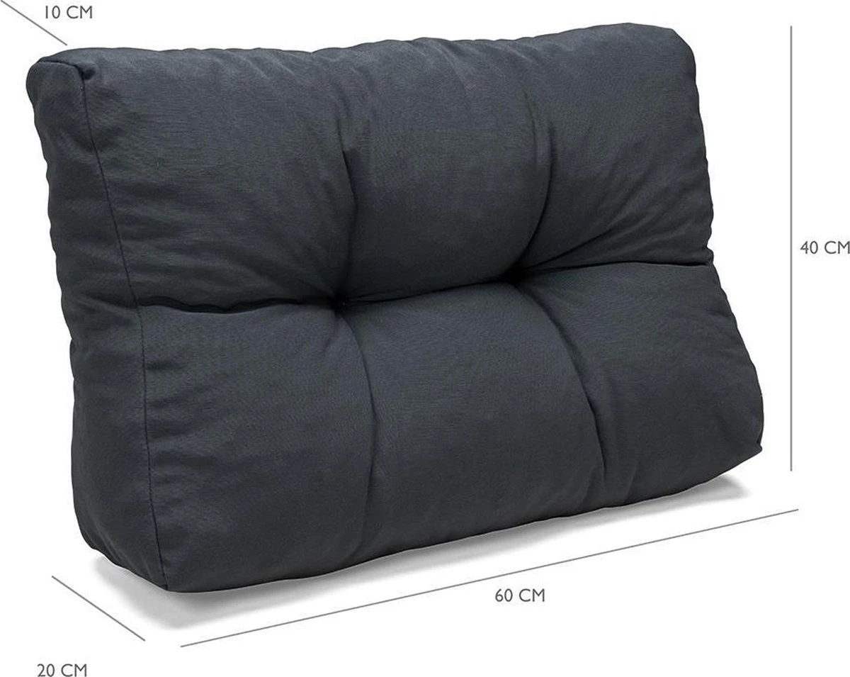 Palletkussen Basic Comfort Rugdeel Halve Pallet Lengte Grijs 60x40x10/20cm 3 Palletkussen Basic Comfort Rugdeel Halve Pallet Lengte Grijs 60x40x10/20cm - Image 3