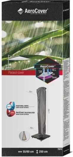 AeroCover Parasolhoes - Zweef Parasols - Grijs - 250x55 Cm (HxB) -Tuin Verkoop 562x1200