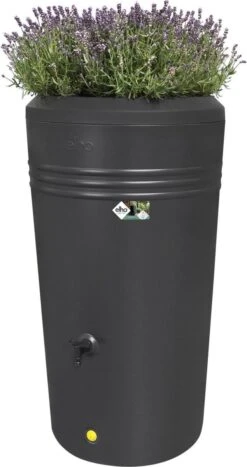 Elho Green Basics Regenton - Regenton - Living Black - Buiten - 200 Liter -Tuin Verkoop 635x1200