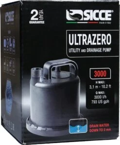 Sicce Ultra Zero - Vlakzuiger - Dompelpomp - Wateroverlast - 3000 L/h -Tuin Verkoop 998x1200